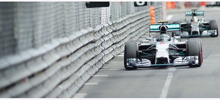 Mercedes Cars by Barrier
